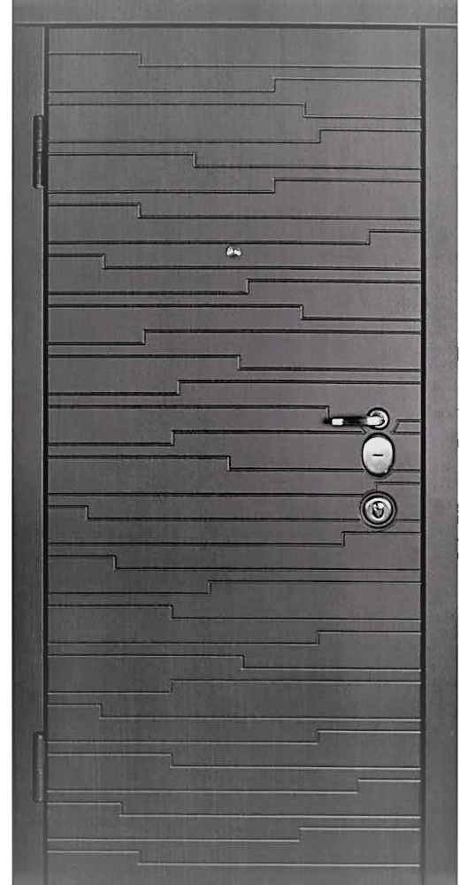 Uşă de exterior Lumea Fierului Resiste Acustica Wenge Gray Horizon/White Mat (900x2040)