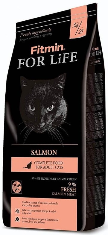 Hrană uscată pentru pisici Fitmin For Life Salmon 1.8kg