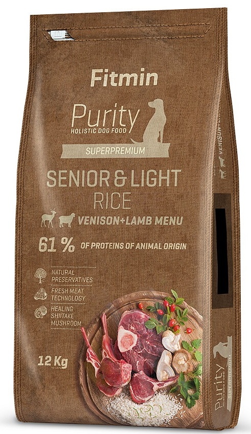 Сухой корм для собак Fitmin Purity Senior & Light Rice Venison & Lamb 12kg