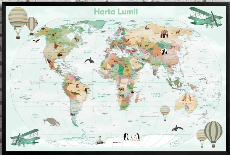 Art Maps Harta politică mondială pentru copii (200026)