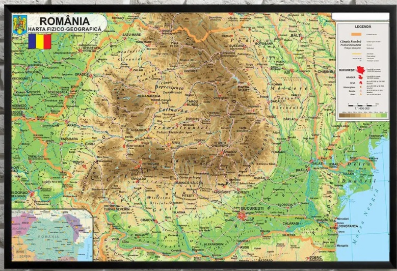 Art Maps Harta fizică a României (0200018)