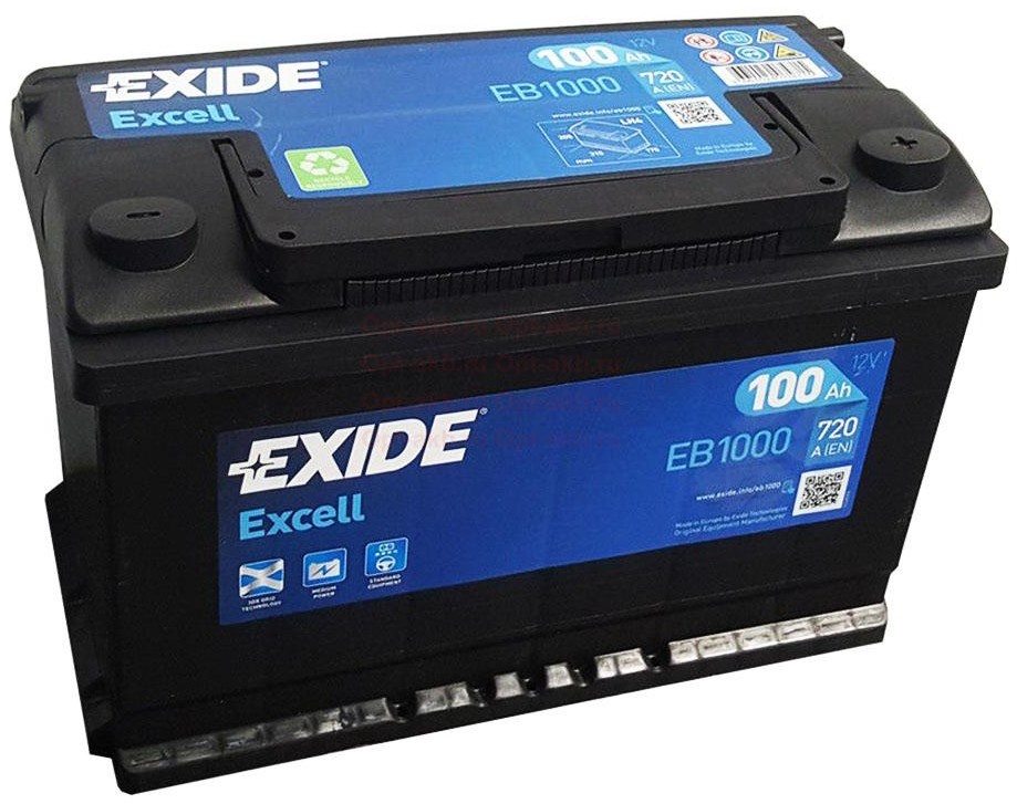 Автомобильный аккумулятор Exide Excell EB1000