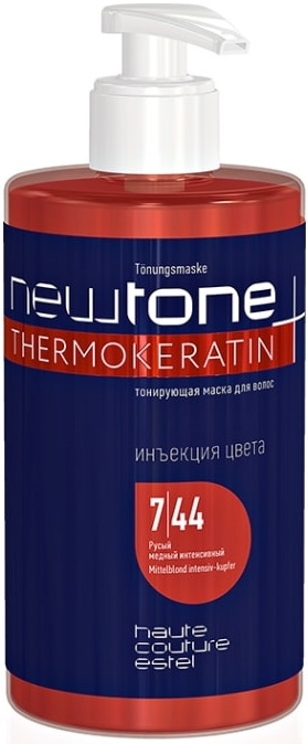 Тонирующая маска для волос Estel NewTone 7/44 Русый медный интенсивный ...