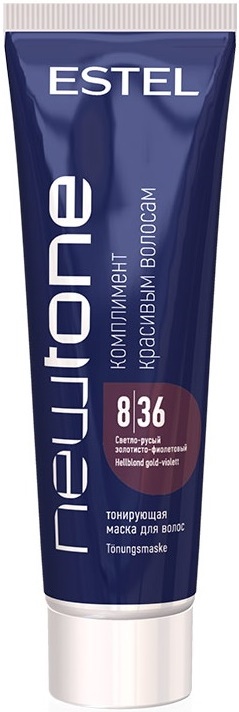Тонирующая маска для волос Estel NewTone 8/36 Светло-русый золотисто-фиолетовый 60ml
