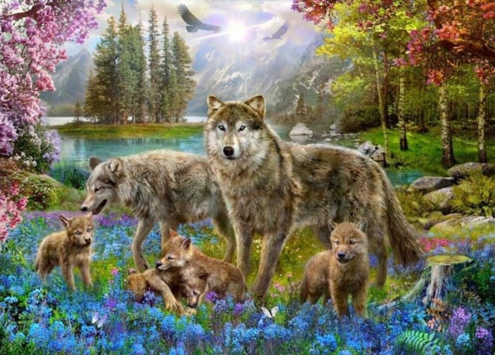 Пазл Trefl 1000 Wolf Family (10558)