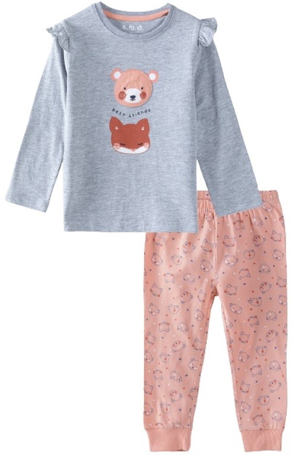Детская пижама 5.10.15 3W4102 Grey/Peach 110-116cm