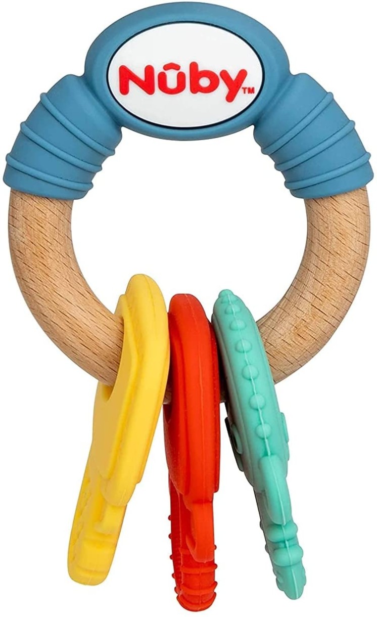 Игрушка-прорезыватель Nuby Wood & Silicone (NV06008)