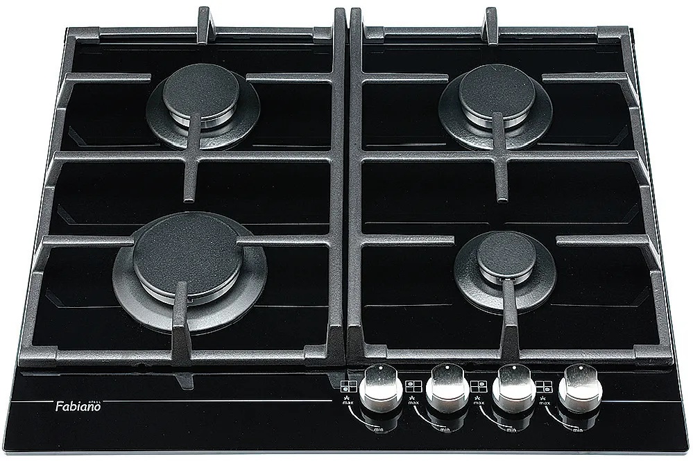 Plită incorporabilă cu gaz Fabiano FHG 1244 VGH Black Glass