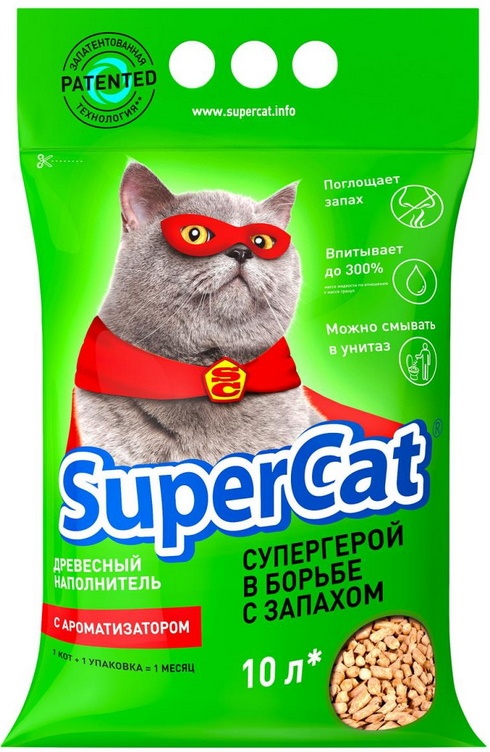 Asternut igienic pentru pisici SuperCat Ароматизатор 3kg 5pcs