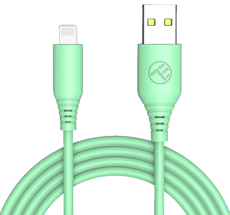 Cablu USB Tellur Silicone USB to Lightning 1m Green (TLL155398)