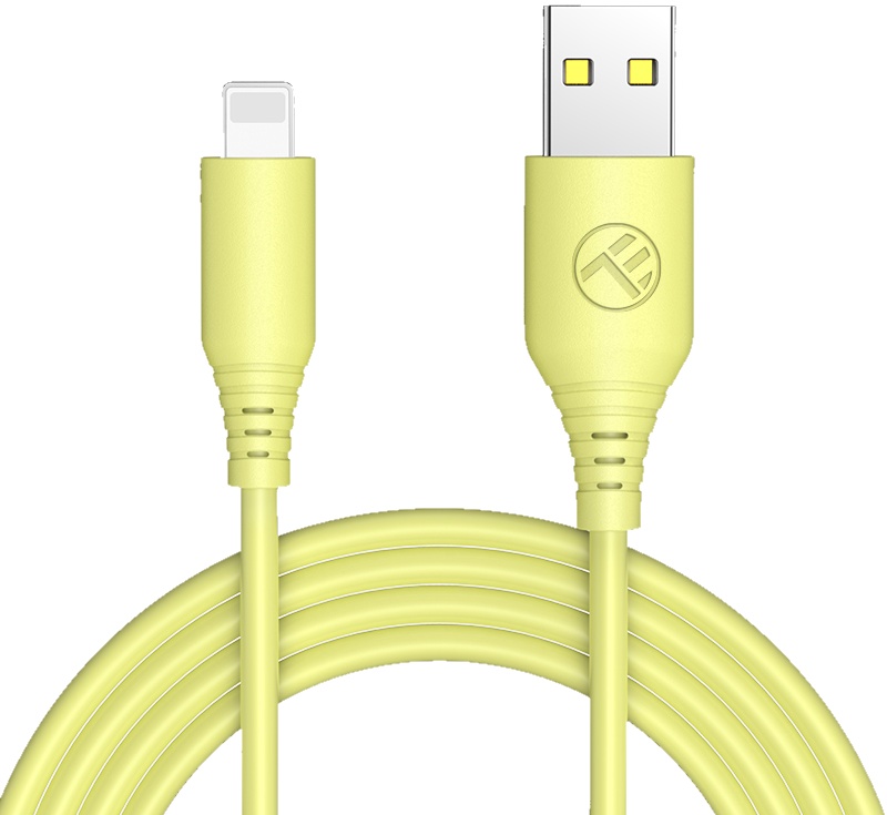 Cablu USB Tellur Silicone USB to Lightning 1m Yellow (TLL155397)