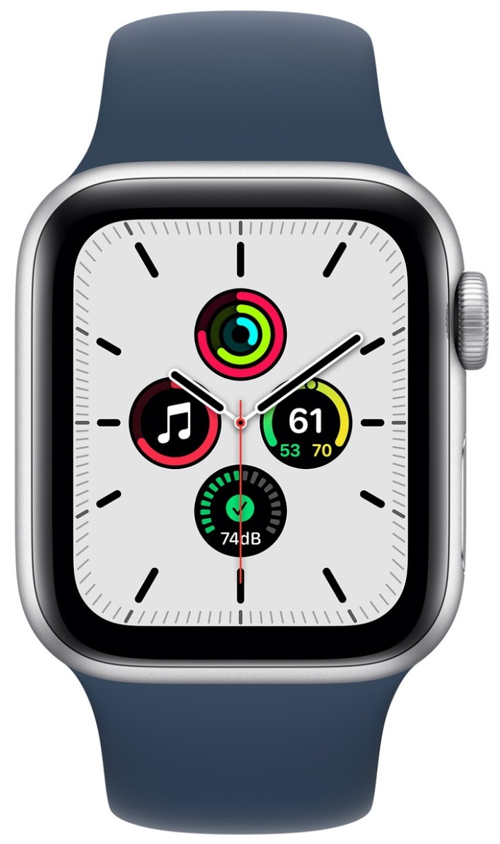 Смарт-часы Apple Watch SE 40mm Silver Aluminum Case with Abyss Blue Sport Band (MKNY3)