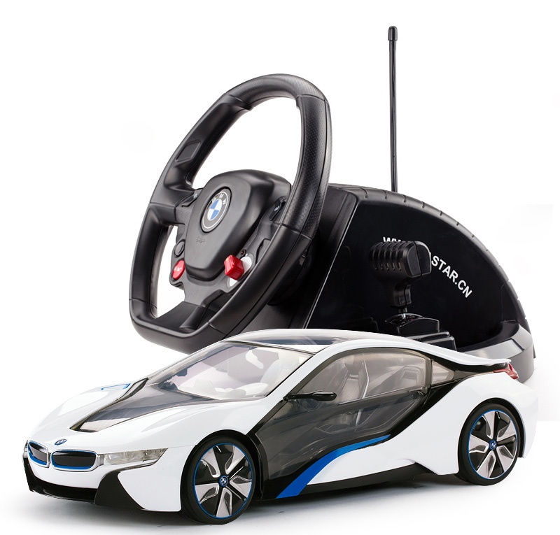 Jucărie teleghidată Rastar 1:14 BMW I8 White (49600-8)