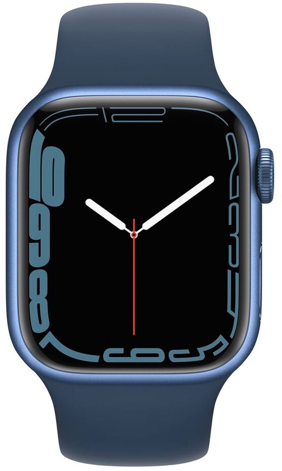 Смарт-часы Apple Watch Series 7 45mm Blue Aluminium Case with Abyss Blue Sport Band (MKN83)