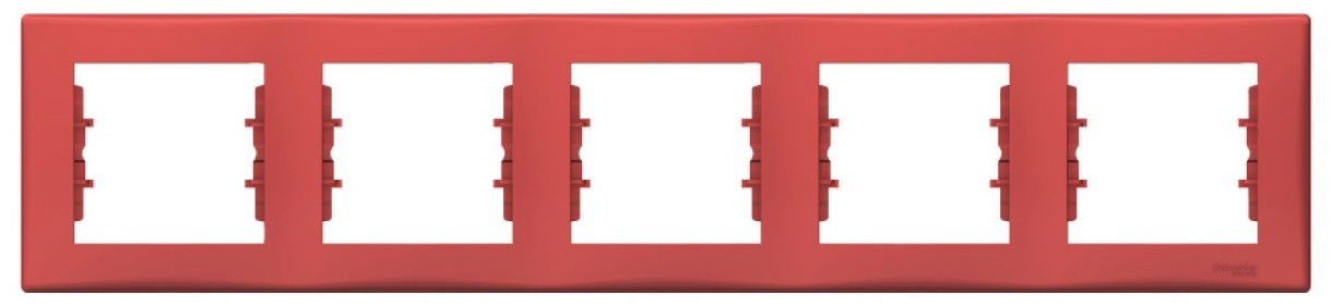 Рамка для розеток и выключателей Schneider Electric 5PL Red (12365)