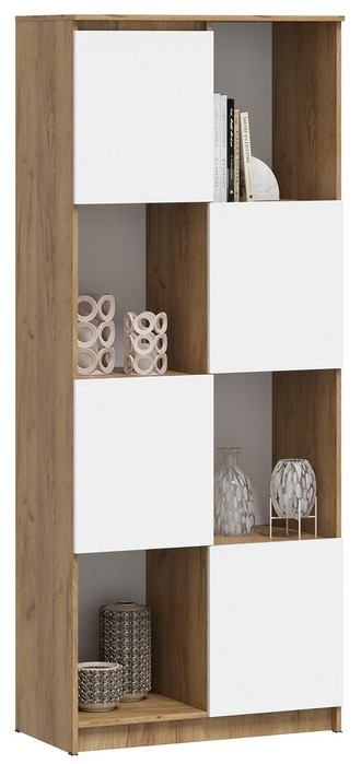 Etajeră Стендмебель Lamia PN 063 Stejar Craft Gold/Diamantul Alb