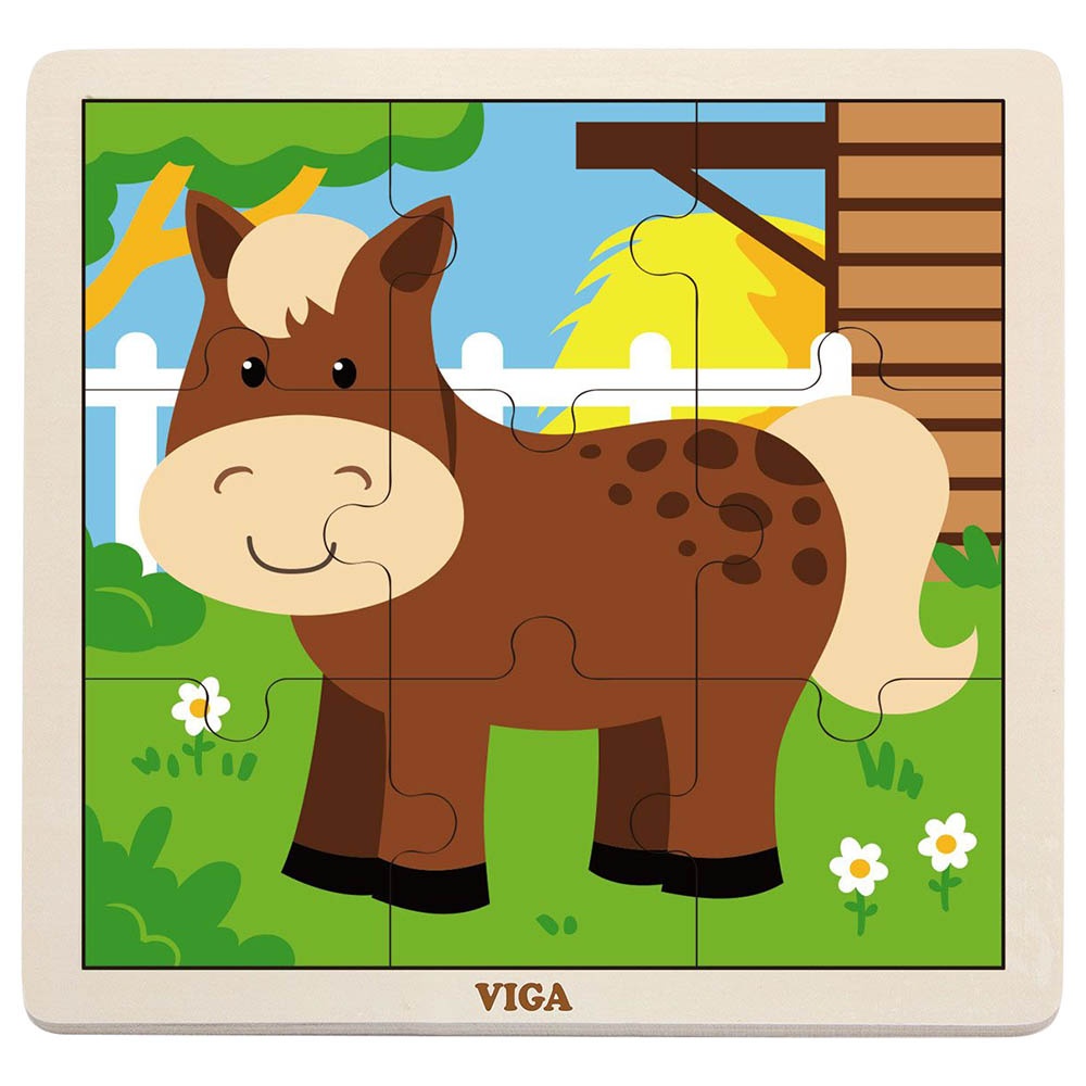 Puzzle Viga 9 Puzzle Horse (51439)