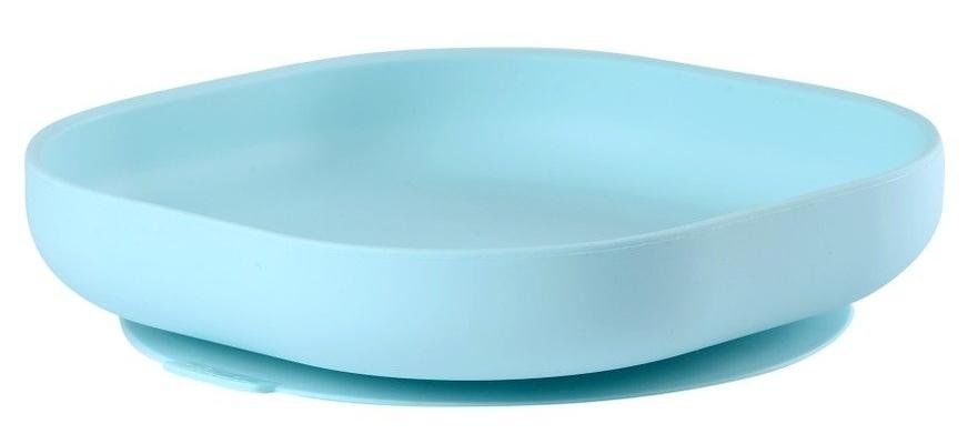 Тарелка силиконовая на присоске Beaba Blue (913430)