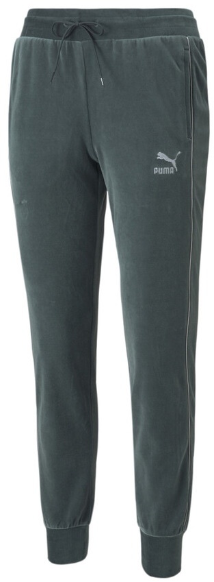 Женские спортивные штаны Puma Iconic T7 Velour Pants Green Gables XS