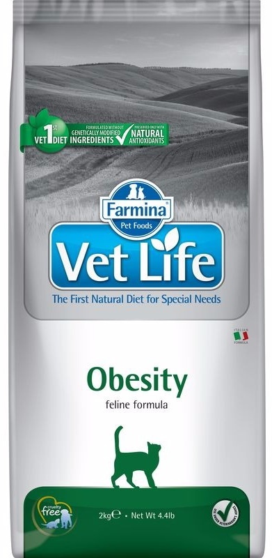 Сухой корм для кошек Farmina Vet Life Cat Obesity 2kg