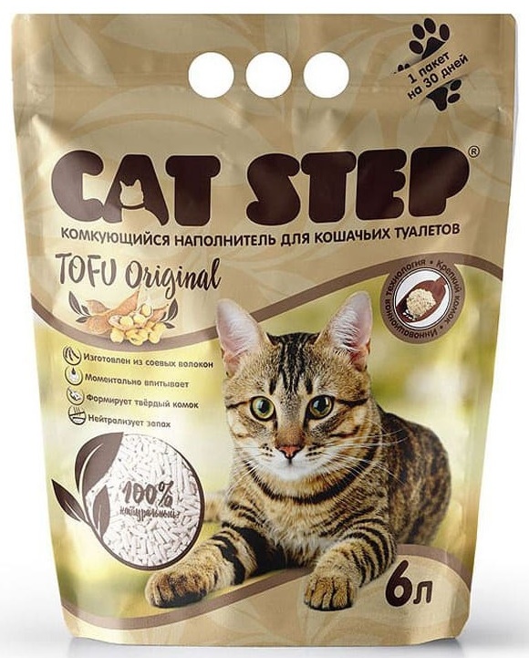 Наполнитель для кошек Cat Step Tofu Original 6L