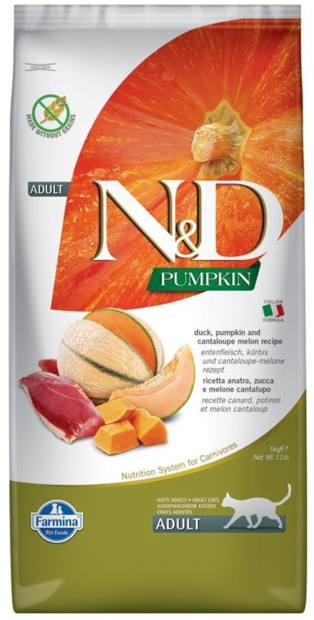 Hrană uscată pentru pisici Farmina N&D Pumpkin Duck & Cantaloupe Melon 5kg