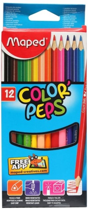 Creioane colorate Maped Color Peps Oops! 12pcs