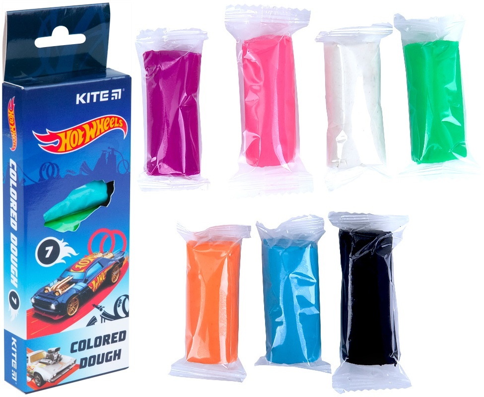 Пластилин Kite Hot Wheels 7 Colors (HW21-136)