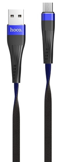 Cablu USB Hoco U39 Slender Micro Blue/Black