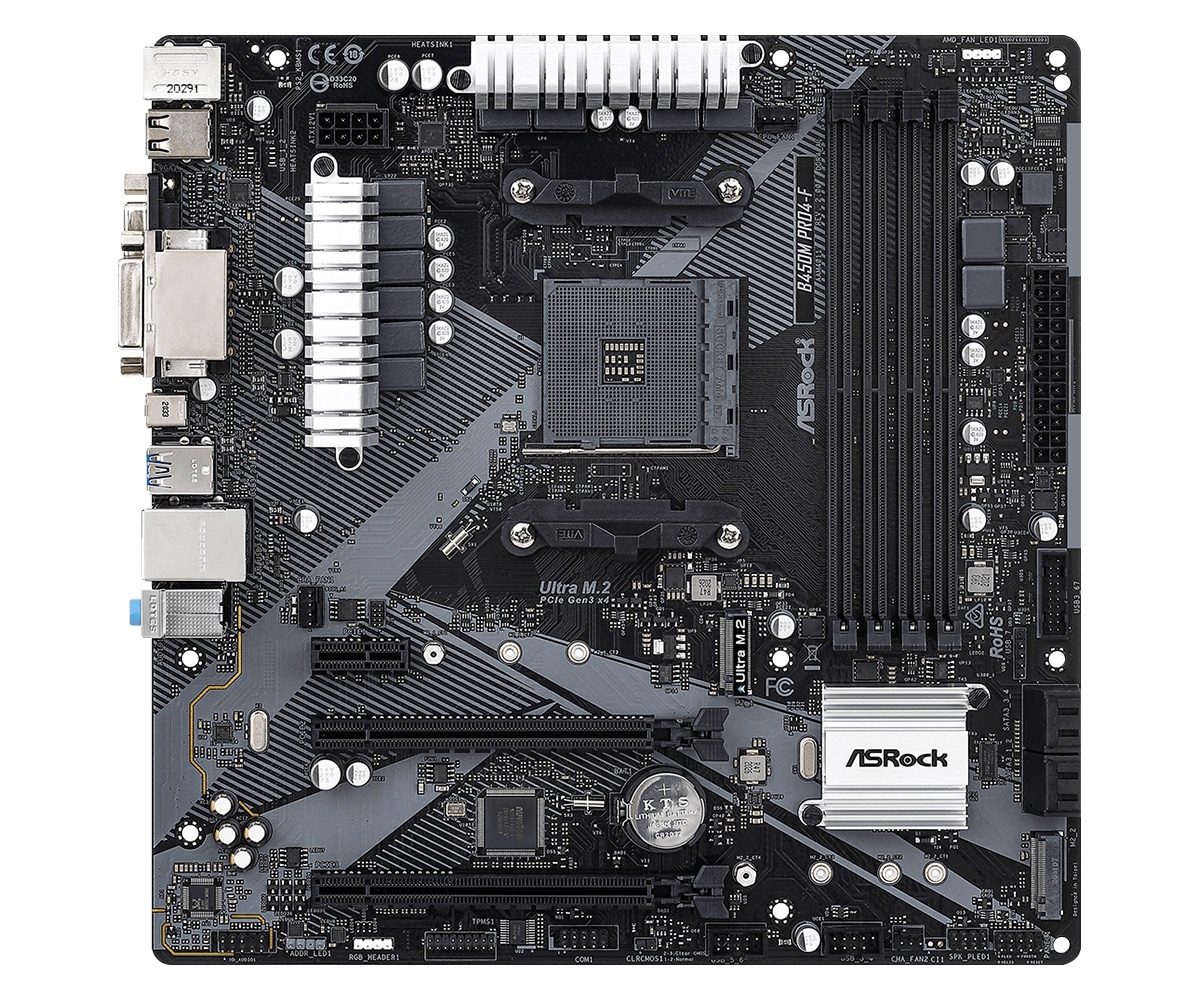 Placă de bază ASRock B450M Pro4-F R2.0