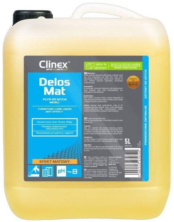 Средство для очистки и защиты мебели Clinex Delos Mat 5L