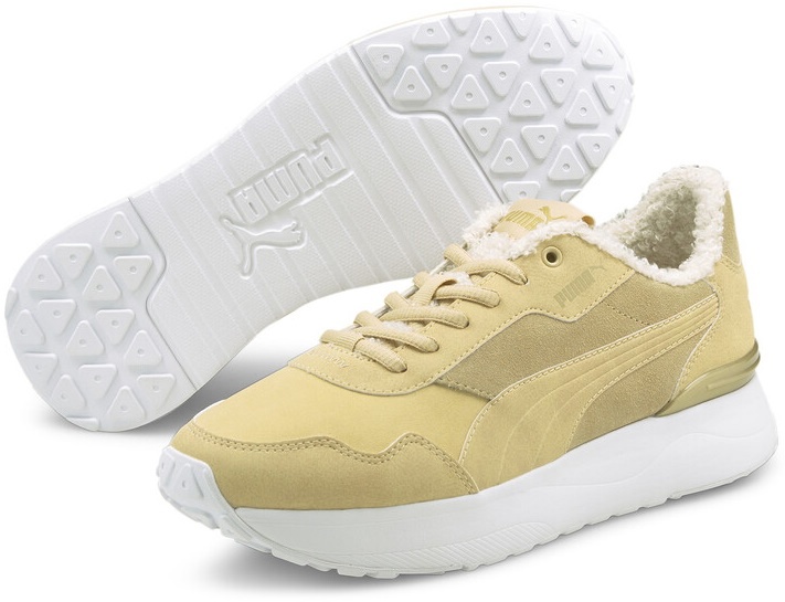 Кроссовки женские Puma R78 Voyage Teddy Ws Pebble/Puma Team Gold 36