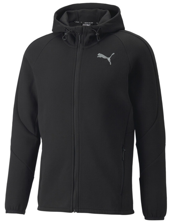 Hanorac pentru bărbați Puma Evostripe Full-Zip Hoodie Puma Black XS (84740101)