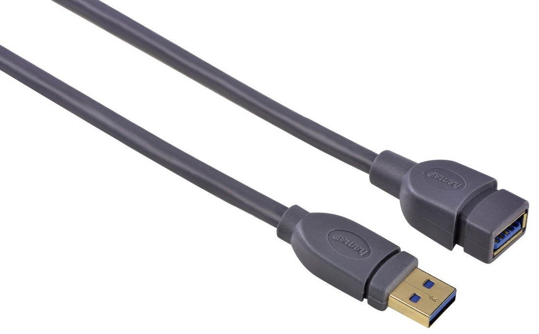 Cablu Hama USB 3.0 Extension Cable Grey 3m (125247)
