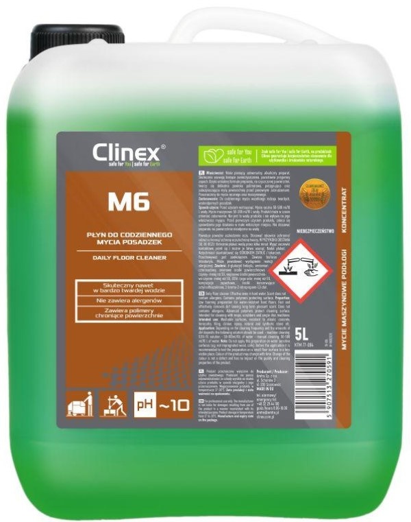 Профессиональное средство для мытья полов Clinex M6 Medium 5L