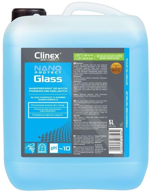 Профессиональное чистящее средство Clinex Nano Protect Glass 5L