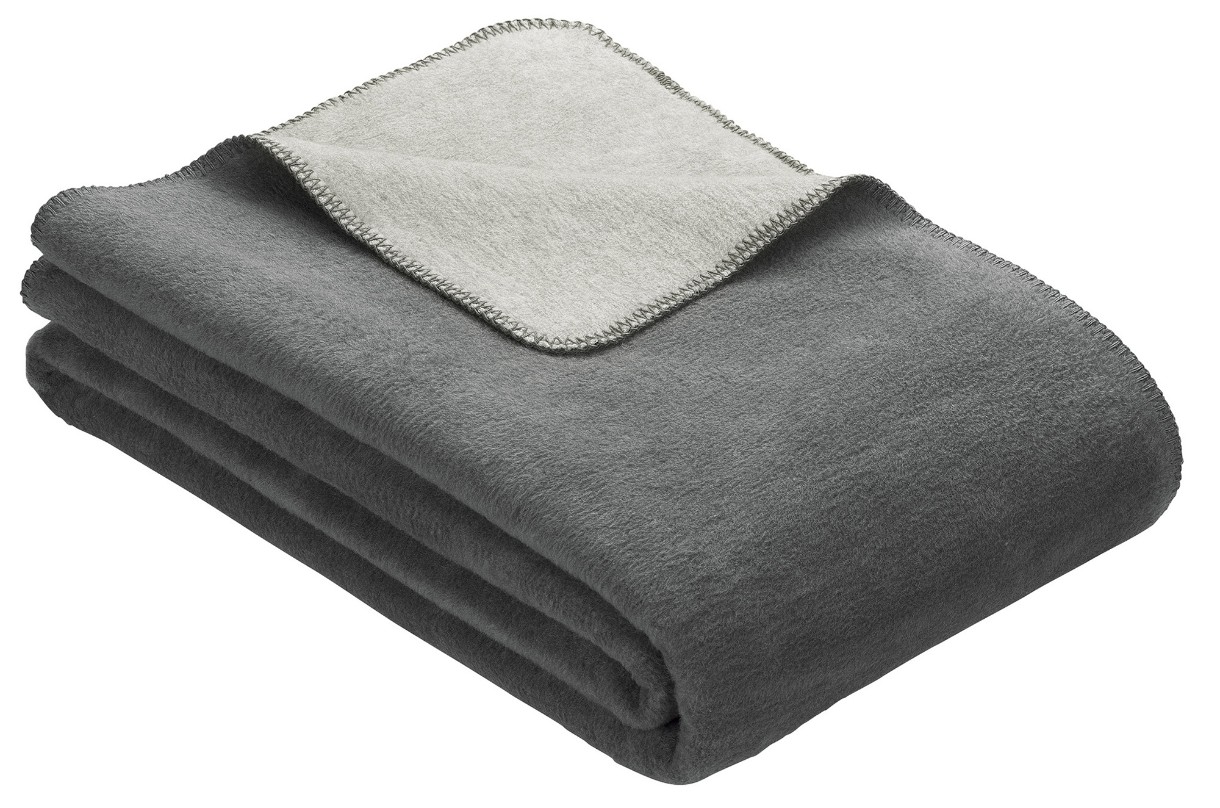 Плед IBENA Dublin Double Face 220x240cm Dark Grey/Silver