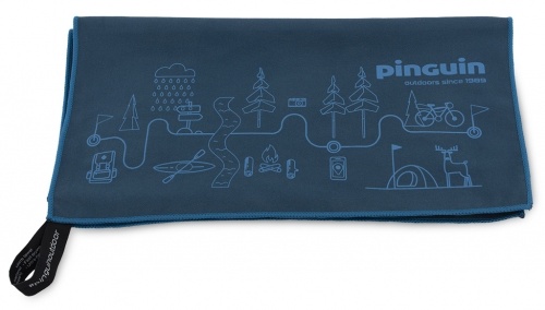 Полотенце Pinguin Micro XL 75x150cm Map Blue