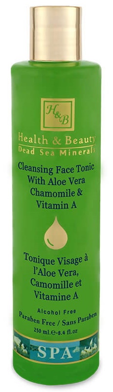 Тоник для лица Health & Beauty Dead Sea Face Toner With Aloe Vera Chamomile & Vitamin A 250ml (843106)