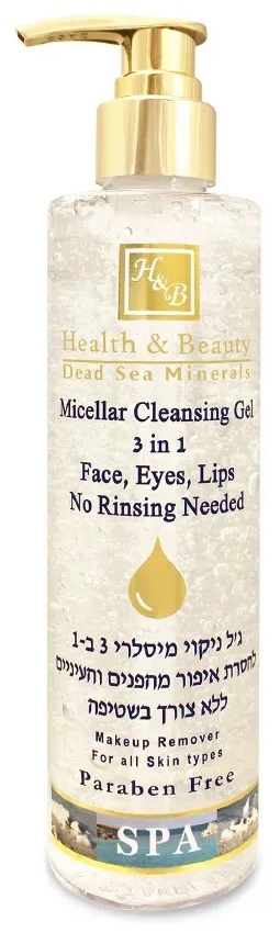 Очищающее средство для лица Health & Beauty Micellar Cleansing Gel 3in1 Face, Eyes, Lips 250ml