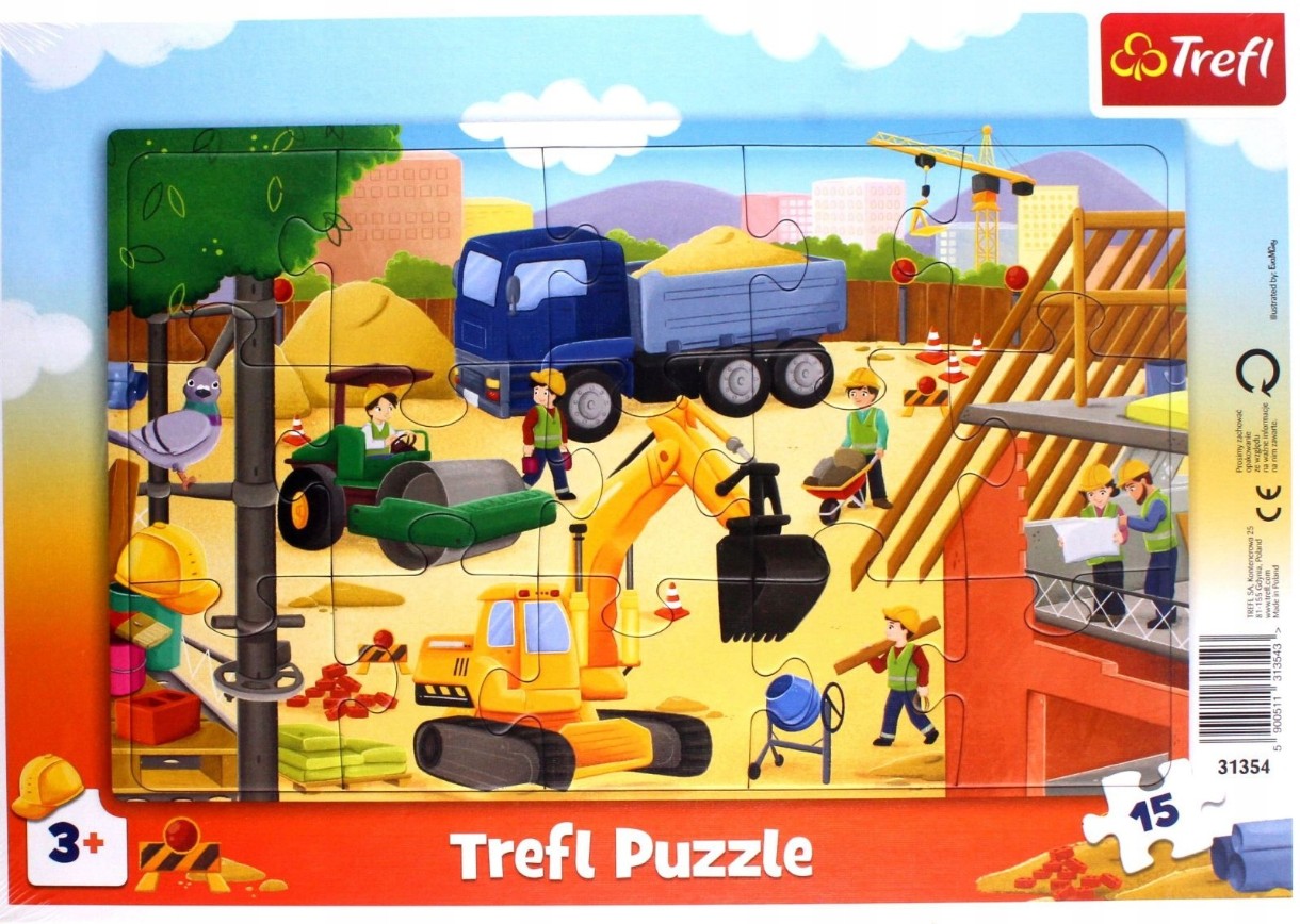 Puzzle Trefl 15 At the Construction Site (31354)