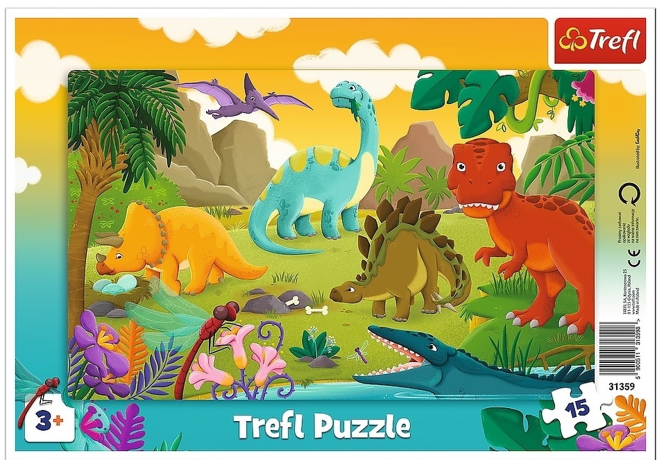 Puzzle Trefl 15 Frame Dinosaurs (31359)