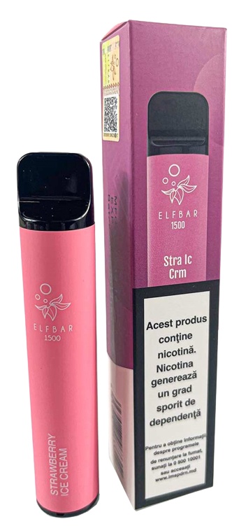 Электронная сигарета Elf Bar 1500 Strawberry Ice Cream