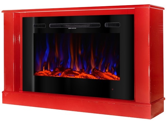 Șemineu electric Art Flame Bernard Mini Red & Adeli Red