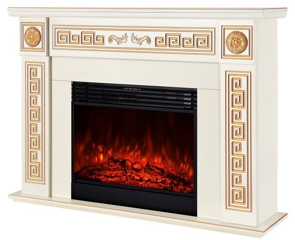 Șemineu electric Art Flame Versailles Gold Maxi & Mirabela Ivory