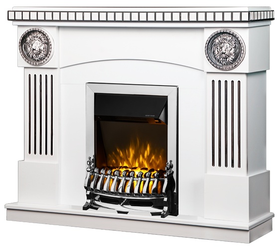 Электрокамин Art Flame Prometeu & Galileo Silver White\Black