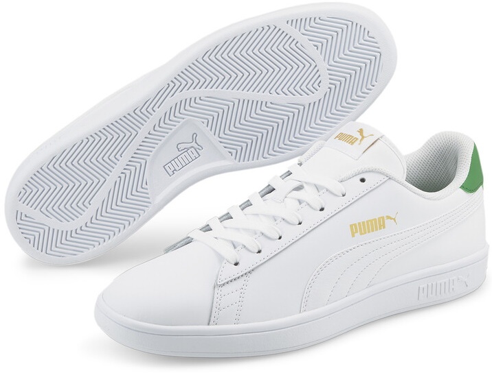 Кеды мужские Puma Smash V2 L Puma White/Amazon Green/Team Gold 42