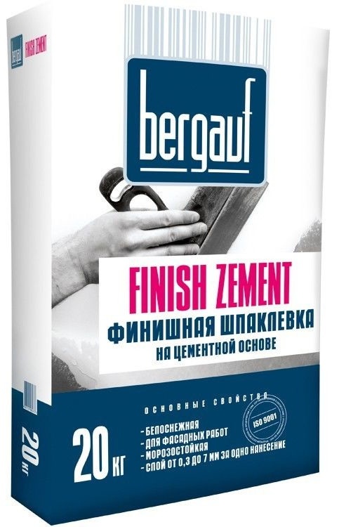 Glet pentru pereti si tavane Bergauf Finish Zement 20kg, cumpără la ...