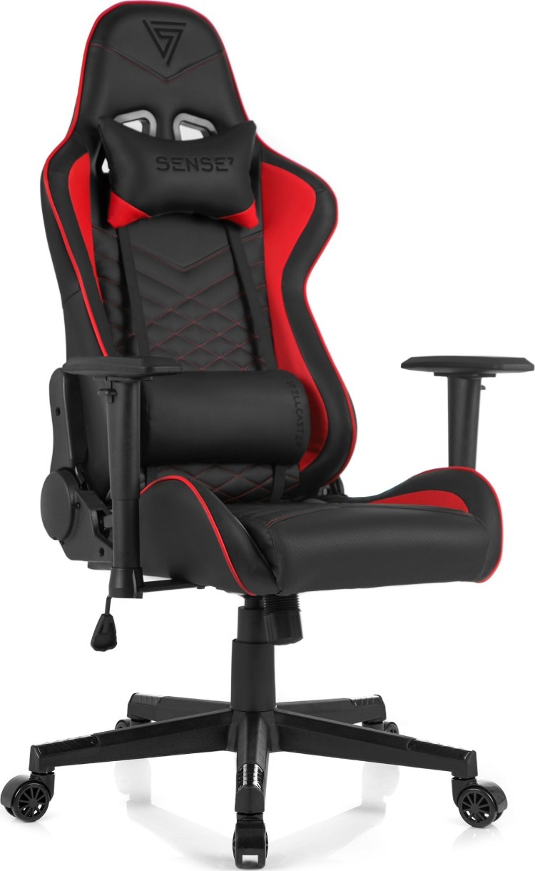 Геймерское кресло SENSE7 Spellcaster Black and Red