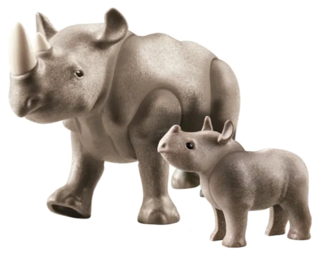Figura Eroului Playmobil Family Fun: Rhino with Calf (70357)